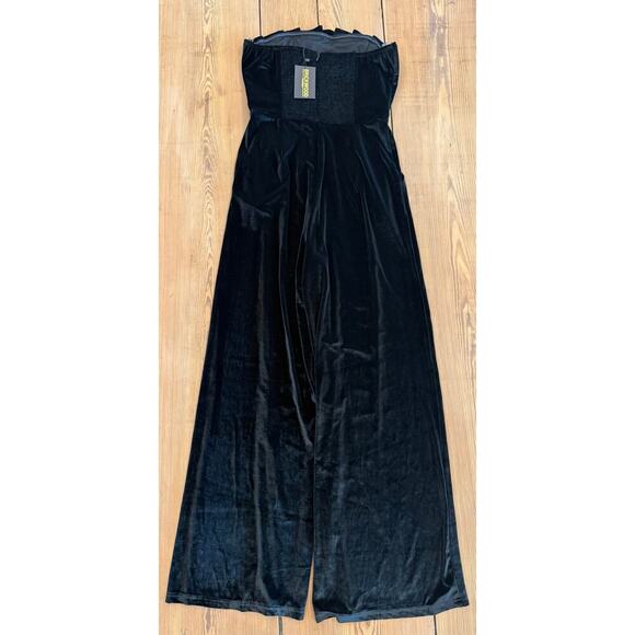 NWT Entro Black Velvet Strapless‎ Jumpsuit Large - Picture 6 of 6